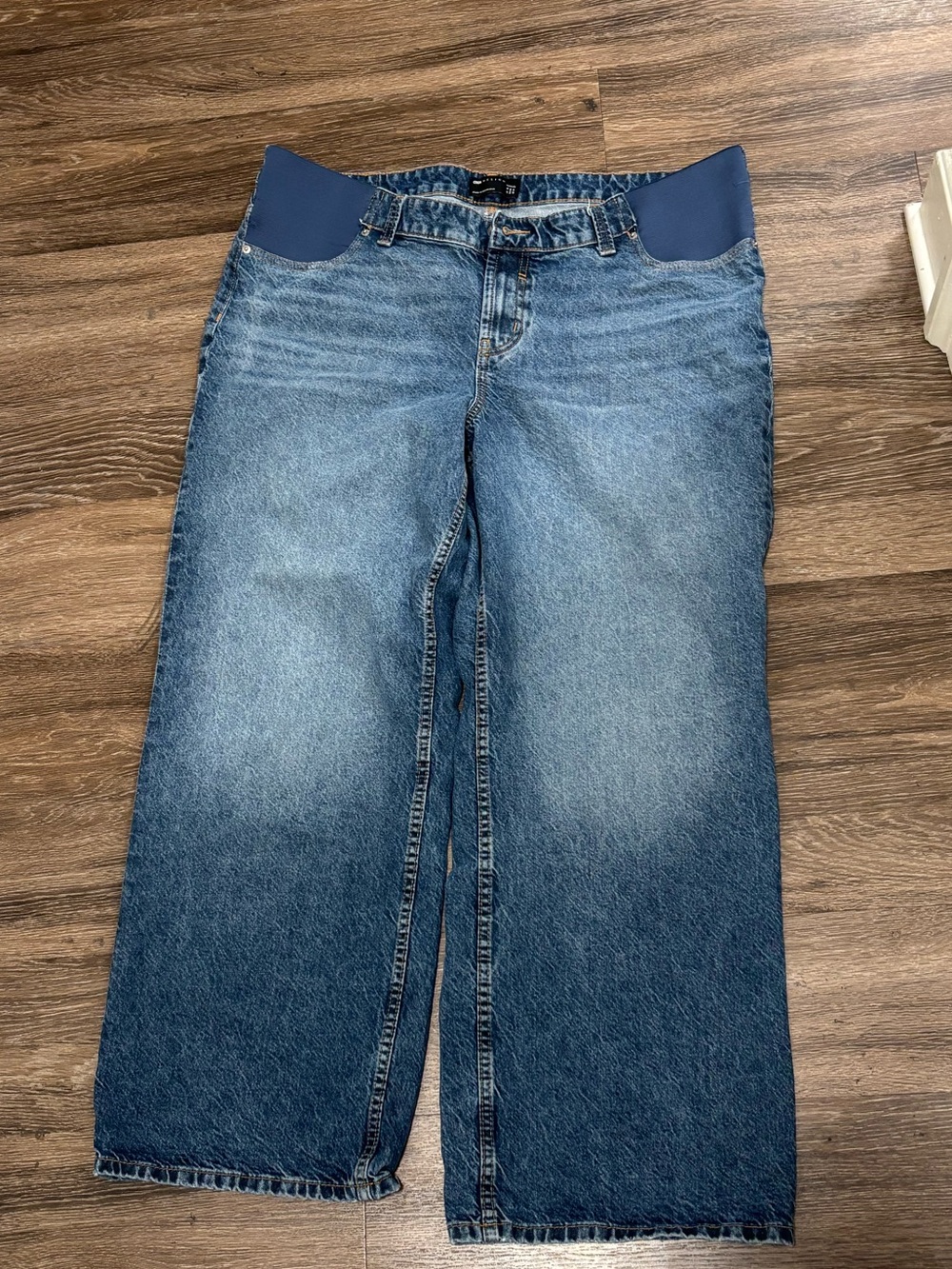 ASOS Design Maternity Women's Maternity Wide-Leg Jeans - Blue size 14